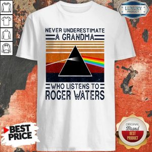 Never Understimate A Grandma Who Listens To Roger Waters Black Triangle Vintage Shirt