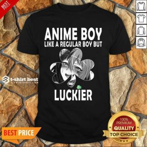 St Patricks Day Anime Boy 7 Shamrock Aesthetic Shirt