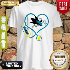 Premium Love San Jose Sharks Heart Stethoscope Shirt