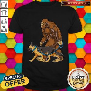 Bigfoot Dog Walk German Shepherd Shirt
