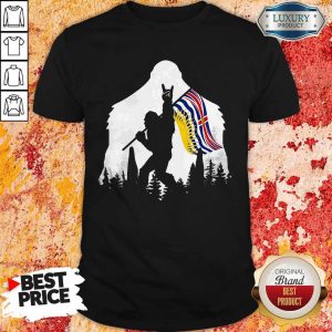 Official Bigfoot British Columbia Flag In The Forest Shirt