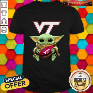 Nice Baby Yoda Hug Virginia Tech Football Shirt