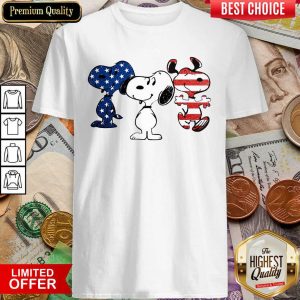 Nice Snoopy American Flag Version Shirt