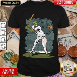 Funny Zombie Play Baseball Pumpkin Shirt