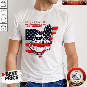 Official Cleveland Indians American Flag Shirt