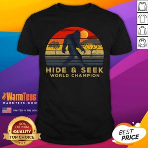 Top Bigfoot Hide And Seek World Champion Vintage Retro Shirt