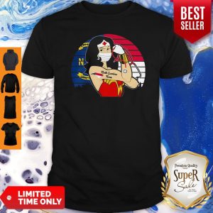 Vintage Wonder Woman North Carolina Nurse Stethoscope COVID-19 Shirt