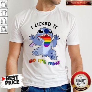 LGBT Stitch I Licked It So It'S Mine Shirt