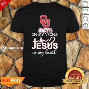 Original Oklahoma Sooners In My Veins Jesus In My Heart Shirt