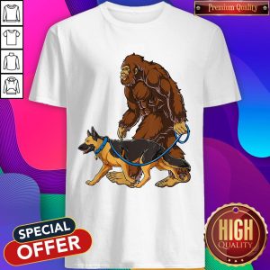 Official Bigfoot Walking German Shepherd Shirt