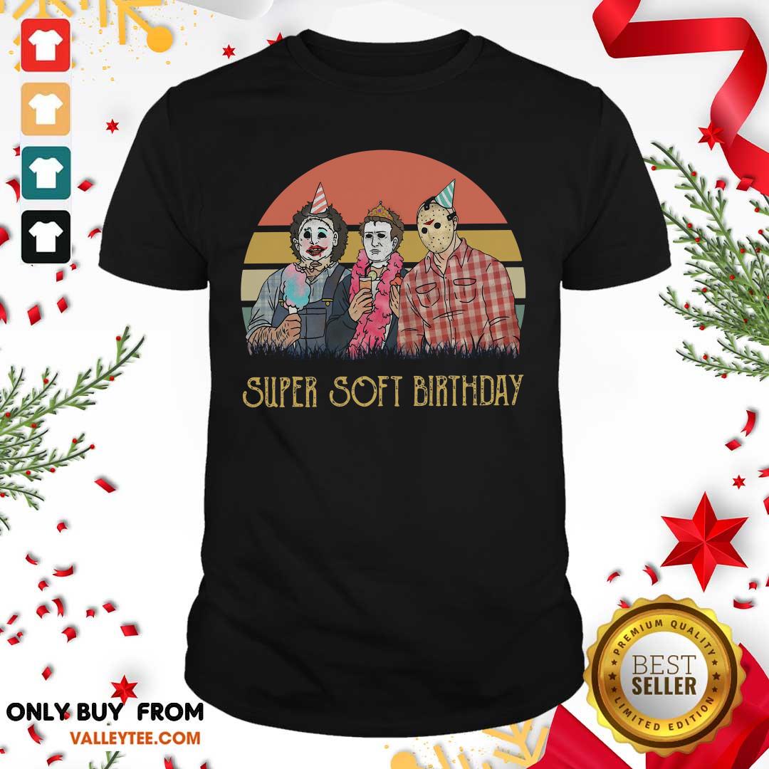 Cute Awesome Horror Movie Characters Super Soft Birthday Vintage Shirt