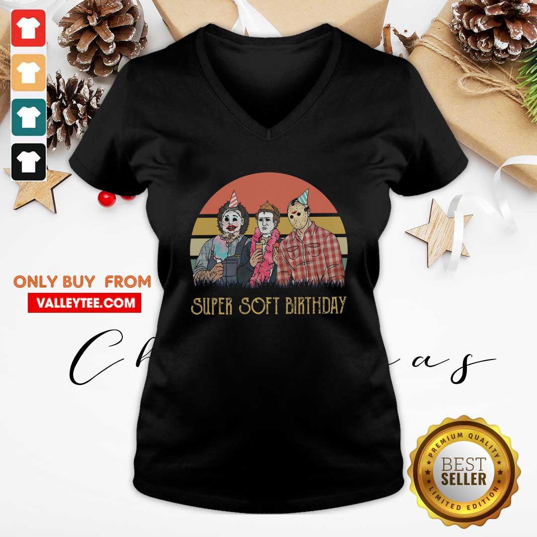 Cute Awesome Horror Movie Characters Super Soft Birthday Vintage Shirt