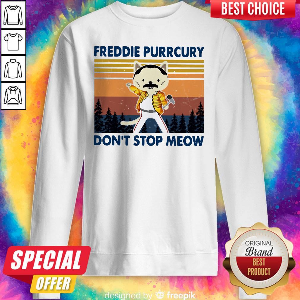 Cute Freddie Purrcury Don’t Stop Meow Vintage Shirt