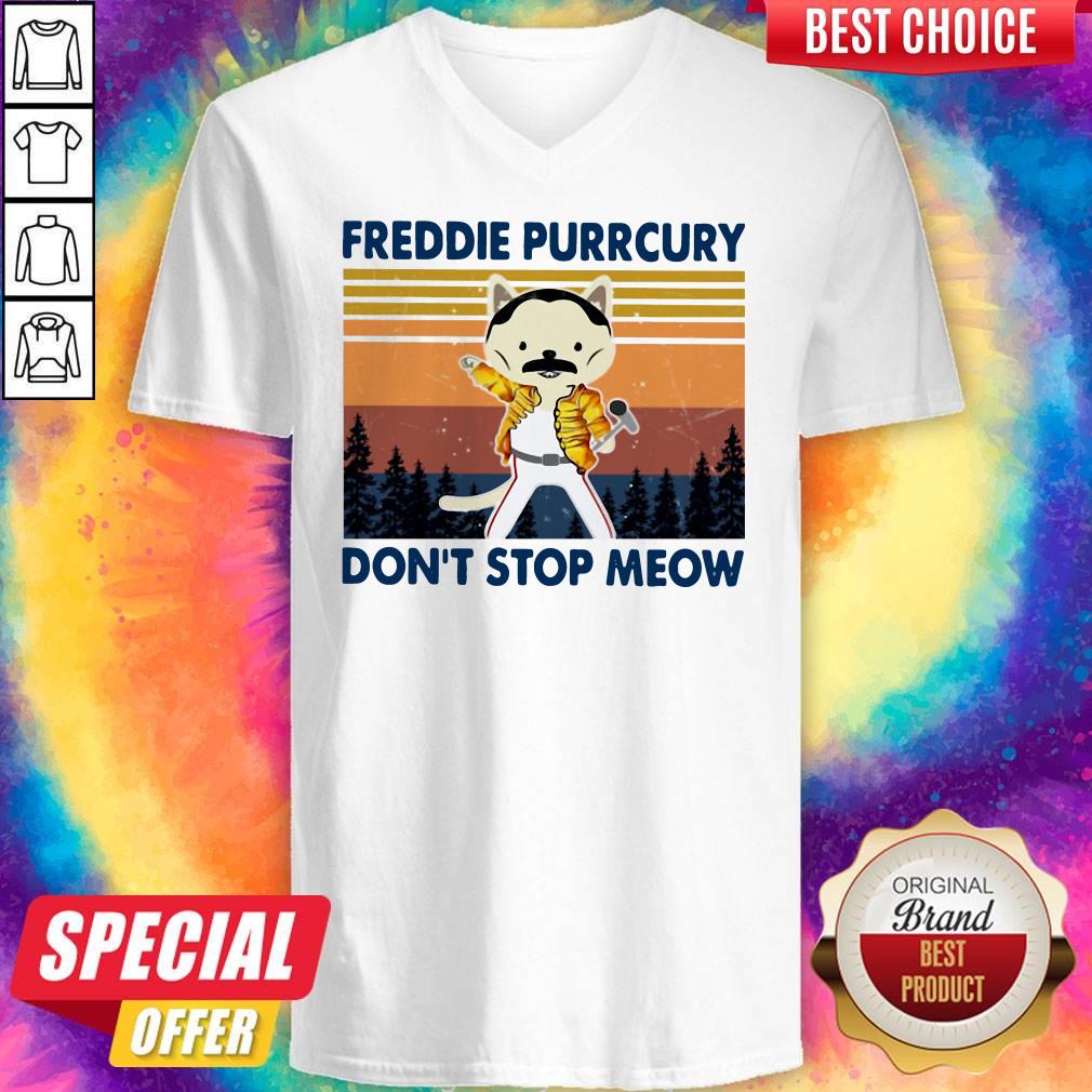 Cute Freddie Purrcury Don’t Stop Meow Vintage Shirt