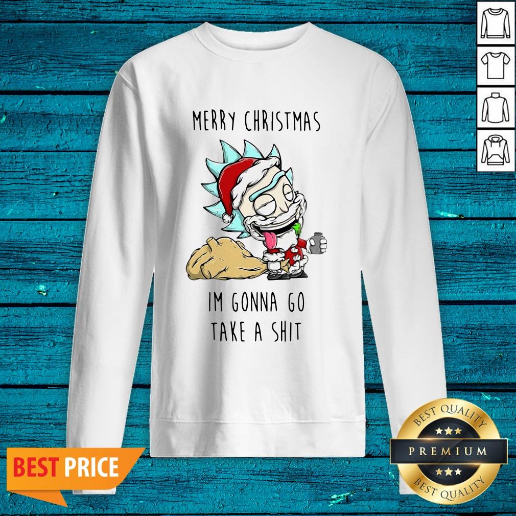 Cute Santa Rick Merry Christmas I'M Gonna Go Take A Shit Shirt