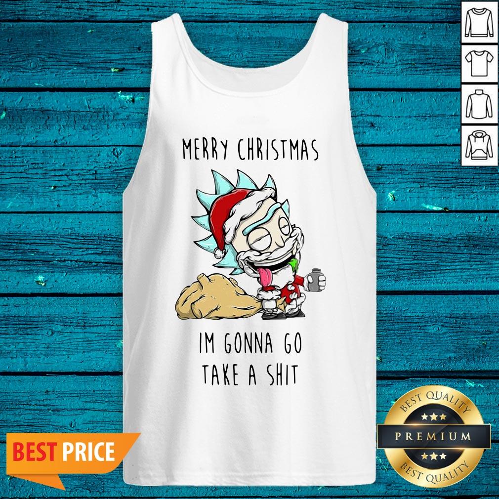 Cute Santa Rick Merry Christmas I'M Gonna Go Take A Shit Shirt