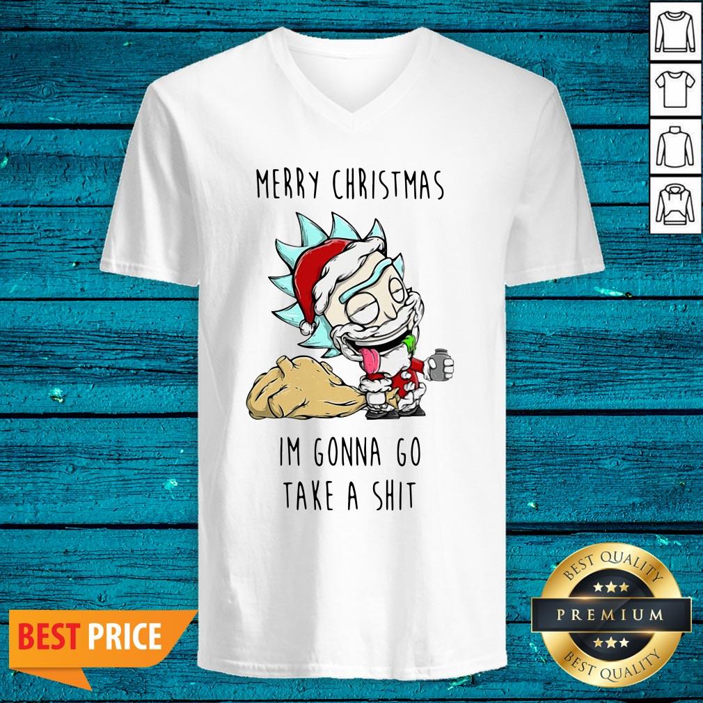Cute Santa Rick Merry Christmas I'M Gonna Go Take A Shit Shirt