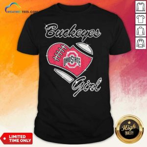 Pretty Diamond Ohio State Buckeyes Girl Heart Shirt