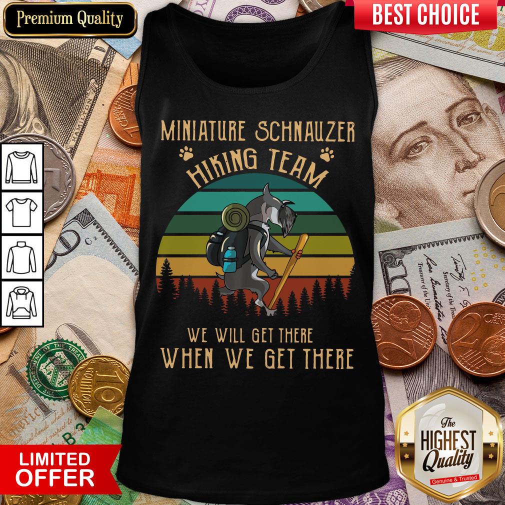 Funny Miniature Schnauzer Hiking Team Vintage Shirt
