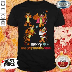 Funny Tiger Happy Hallothanksmas Shirt