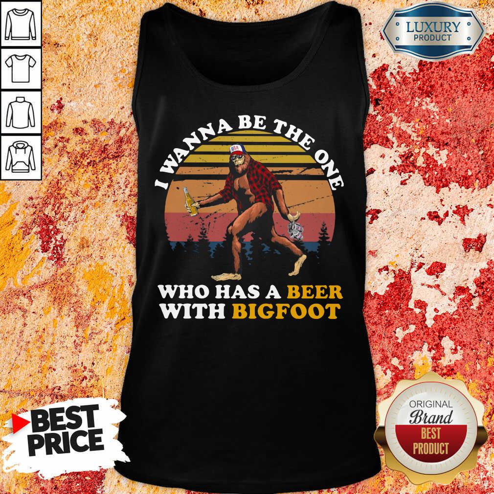 Who Has A Beer With Bigfoot Shirt