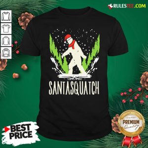 Nice Bigfoot Sasquatch Santa Shirt