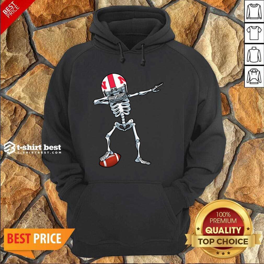 Happy Skeleton Dabbing Nebraska Cornhuskers Shirt