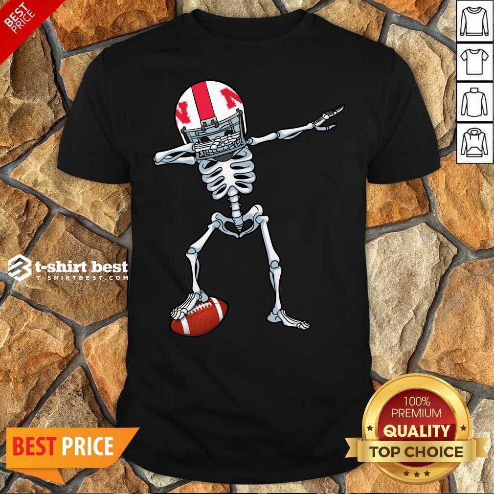 Happy Skeleton Dabbing Nebraska Cornhuskers Shirt
