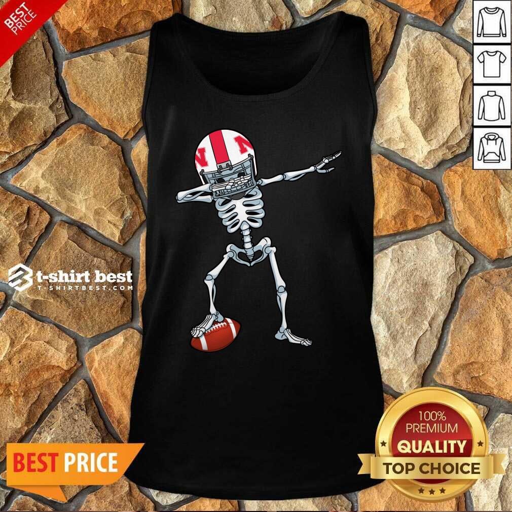 Happy Skeleton Dabbing Nebraska Cornhuskers Shirt