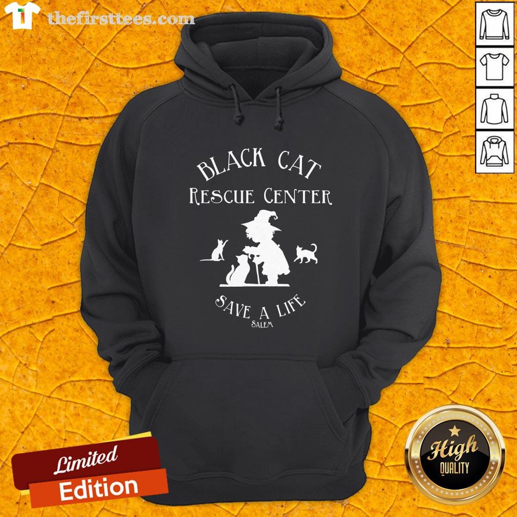 Black Cat Rescue Center Save A Life Salem Witch Halloween Shirt