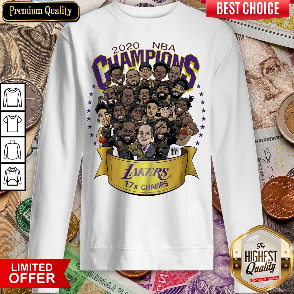 Hot 2020 NBA Champions Los Angeles Lakers 17 Champs Cartoon Shirt