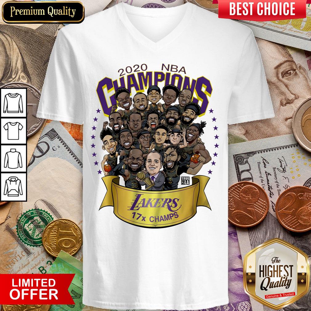 Hot 2020 NBA Champions Los Angeles Lakers 17 Champs Cartoon Shirt