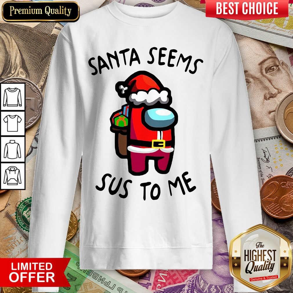 Hot Among Us Santa Seems Sus To Me Christmas Shirt