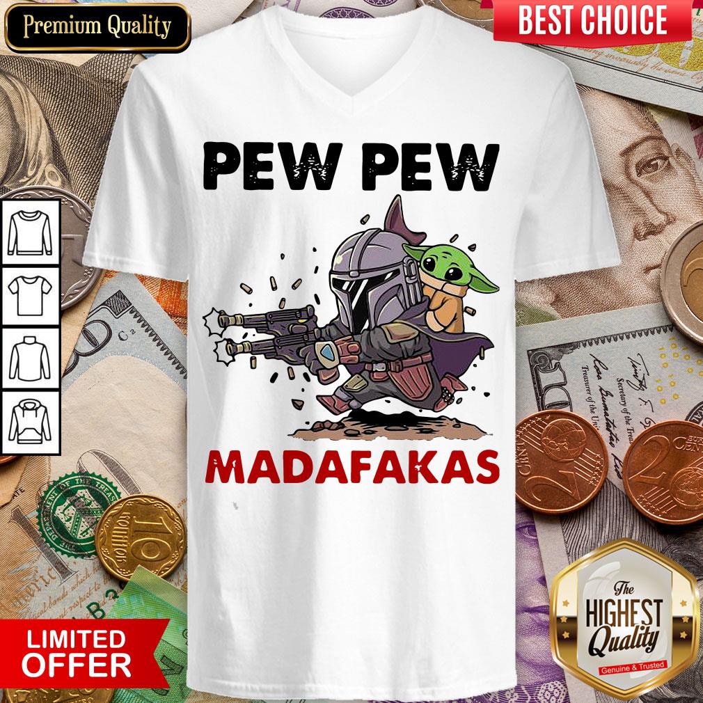 Hot The Mandalorian Baby Yodda Pew Pew Madafakas Shirt