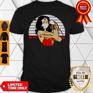 Pretty Strong Wonder Woman Tattoo California Nurse Coronavirus Shirt