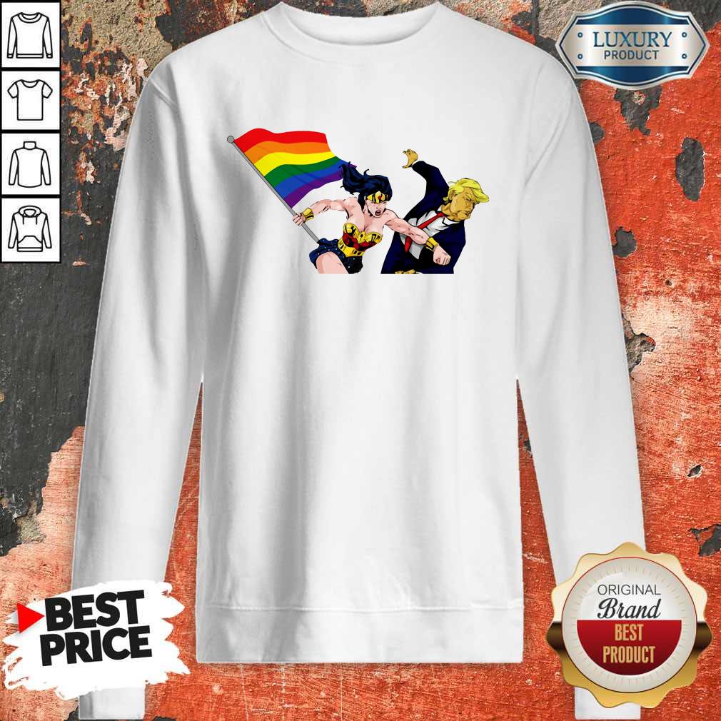 LGBT Wonder Woman Punch Trump Shirt