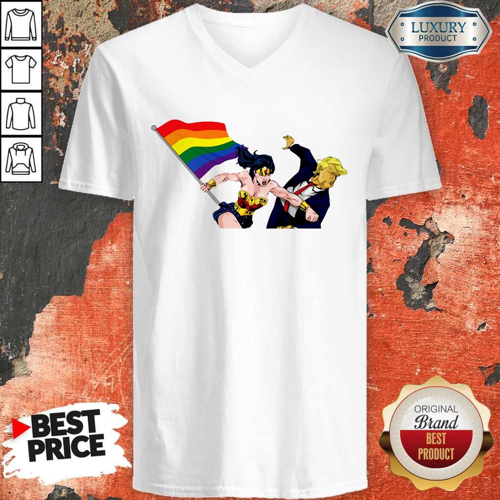 LGBT Wonder Woman Punch Trump Shirt