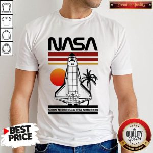 Cute Nasa Rocket Tree Sunset Vintage Retro Shirt