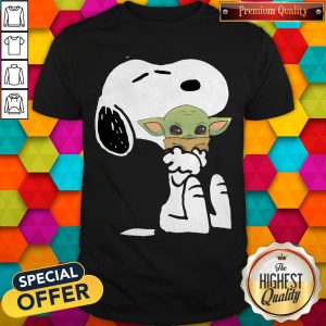 Original Snoopy Hug Baby Yoda Halloween Shirt
