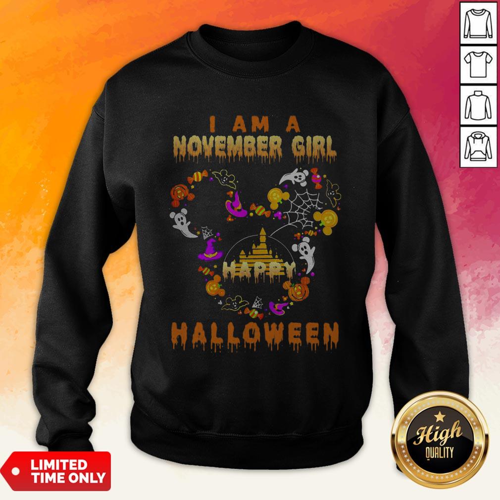 Mickey Mouse Disney I Am A November Girl Happy Halloween 2020 Shirt