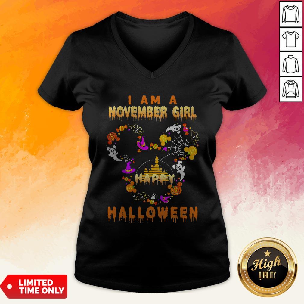 Mickey Mouse Disney I Am A November Girl Happy Halloween 2020 Shirt