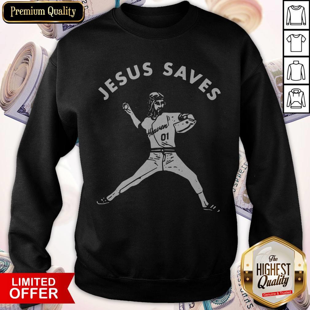 Nice Baseball Jesus Saves Shirt