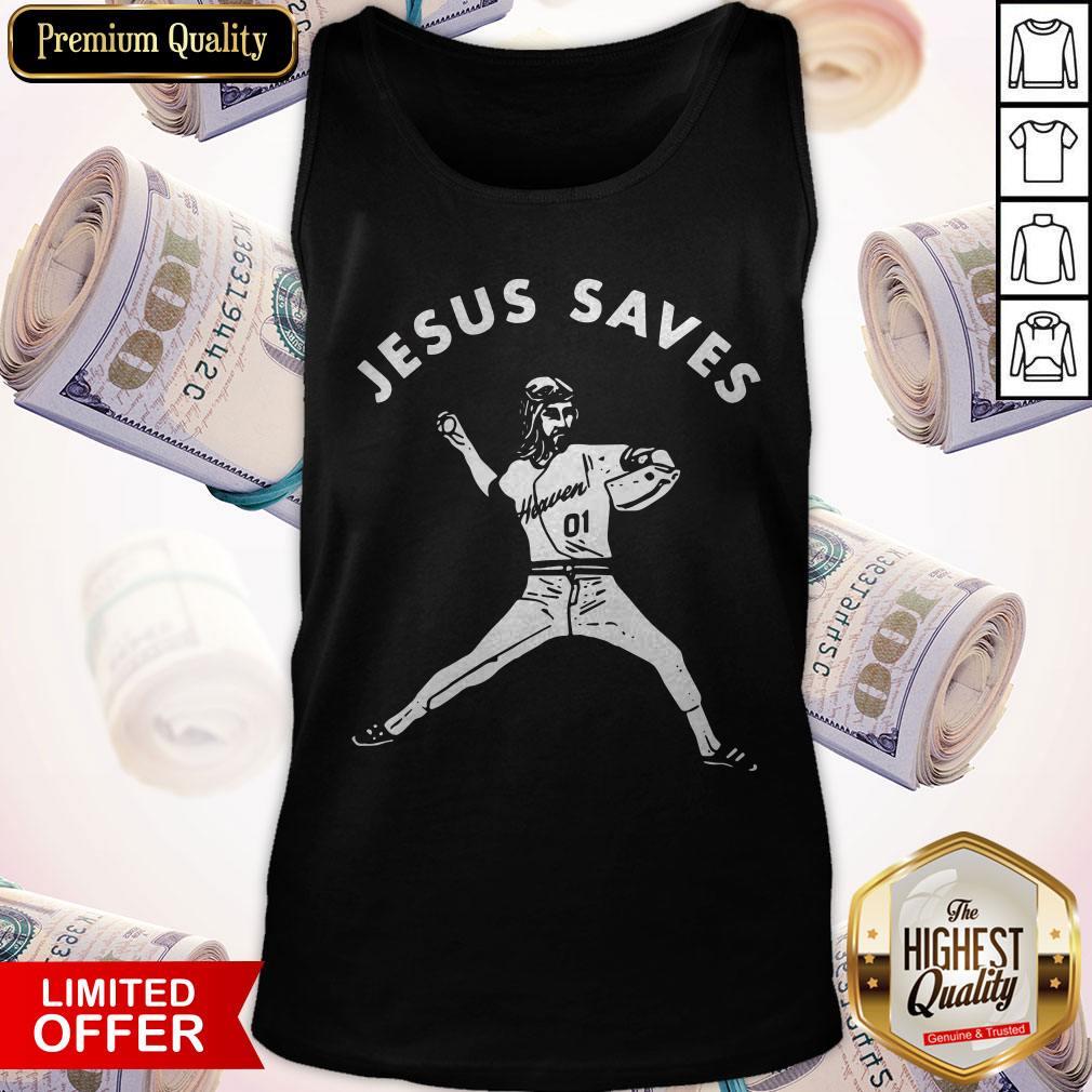 Nice Baseball Jesus Saves Shirt