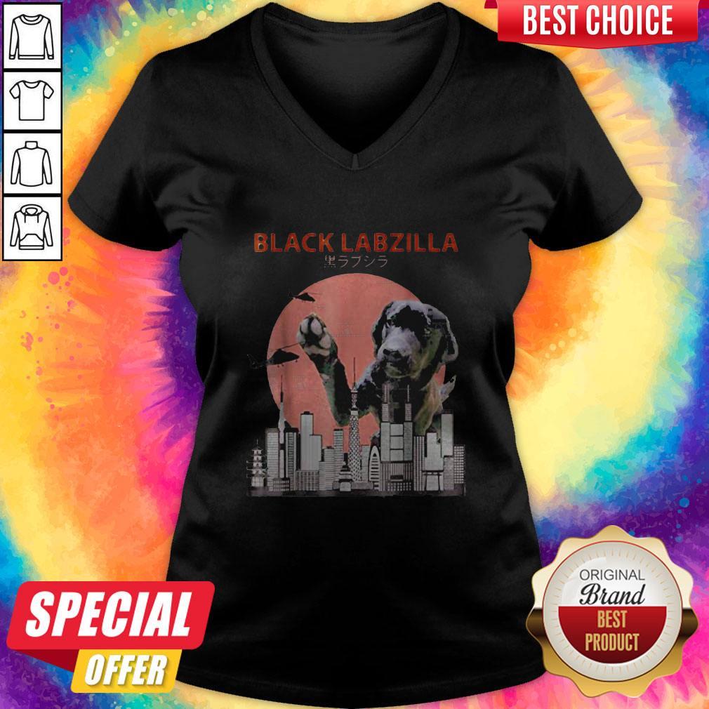 Nice Labrador Retriever Black Labzilla Shirt