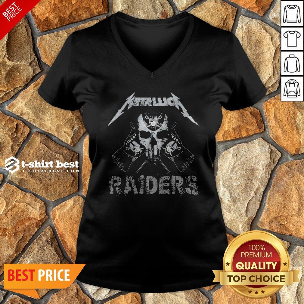 Nice Skull Metallica Oklahoma Raiders Shirt