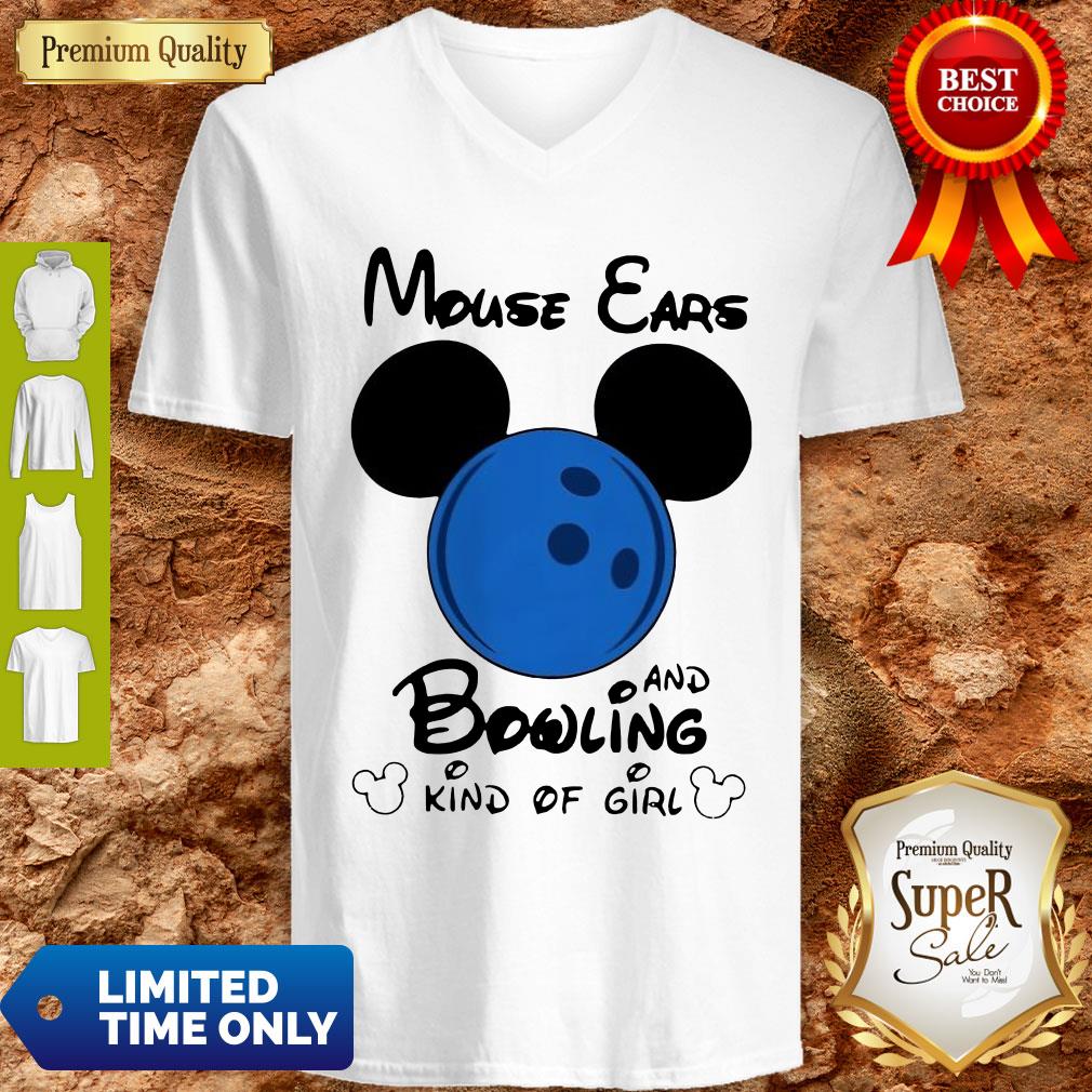 Top Mickey Mouse Ears And Bowling Kind Of Girl Shirt