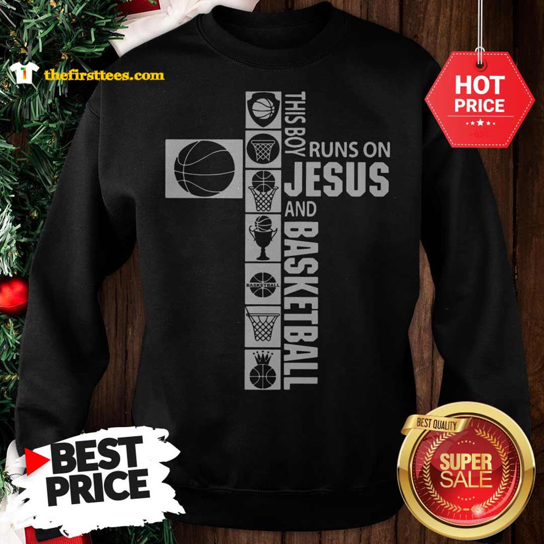 Official Hot Very This Boy Runs On Jesus And Basketball Shirt