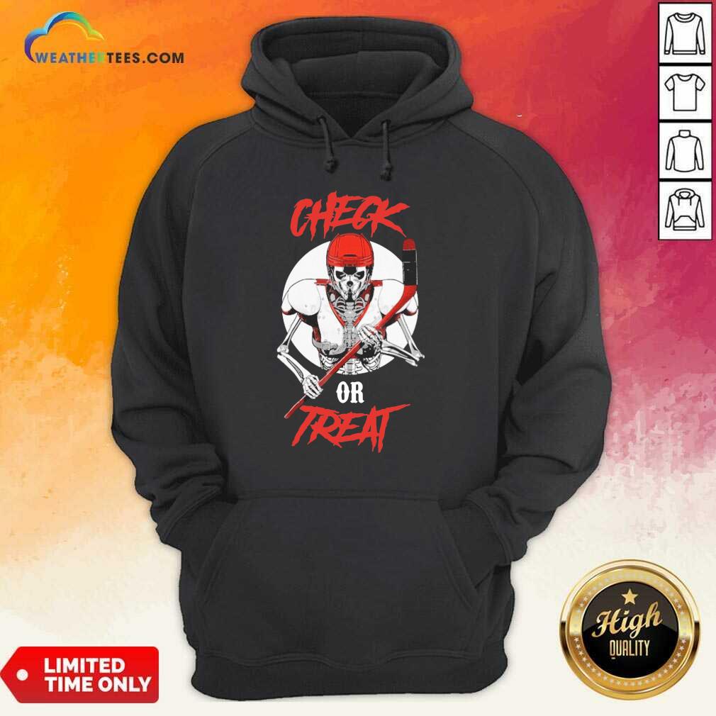 Official Skeleton Hockey Check Or Treat Shirt