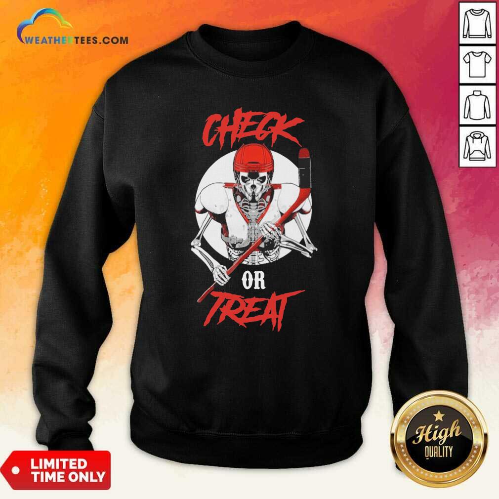 Official Skeleton Hockey Check Or Treat Shirt