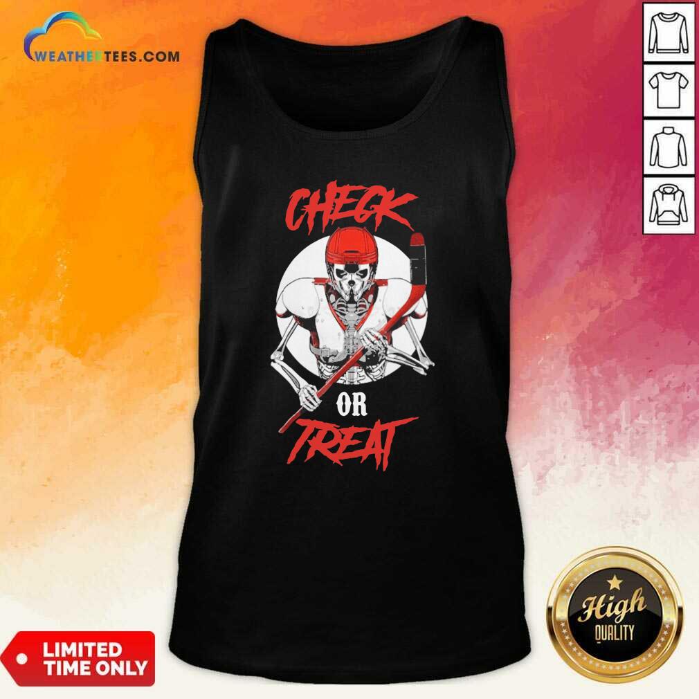 Official Skeleton Hockey Check Or Treat Shirt